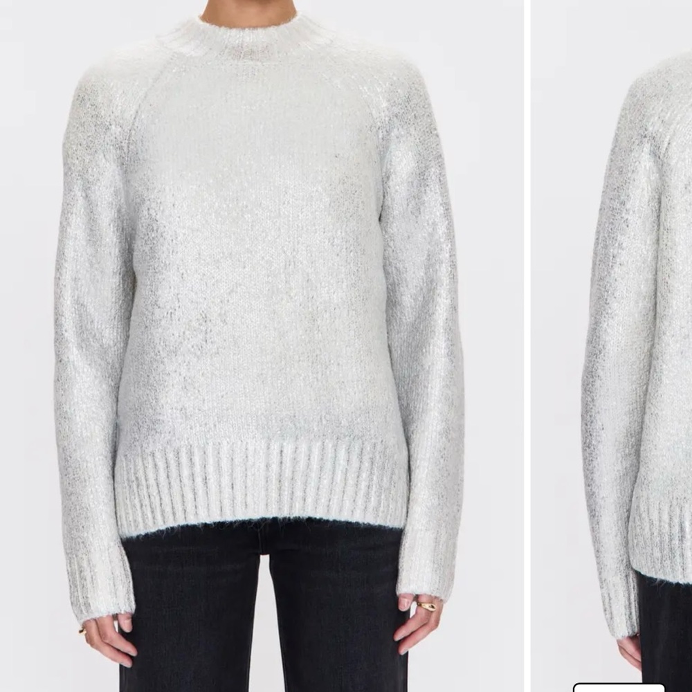 Pistola Ilana Shimmery Silver Crewneck Sweater